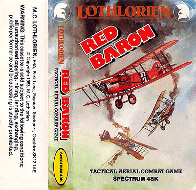 Red Baron box art for ZX Spectrum